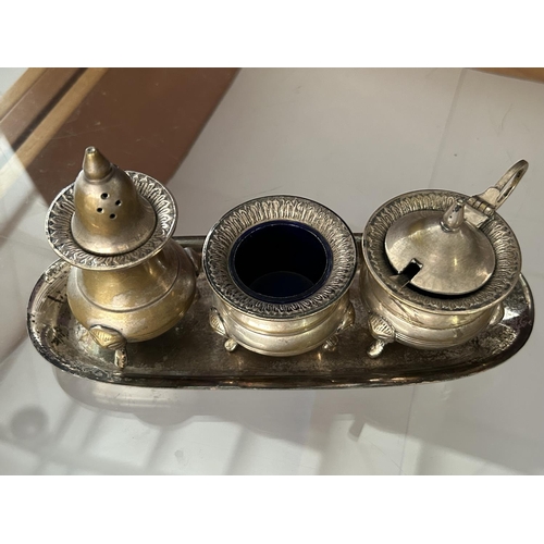 107 - Vintage Silver Plated Condiment Set Made in Germany