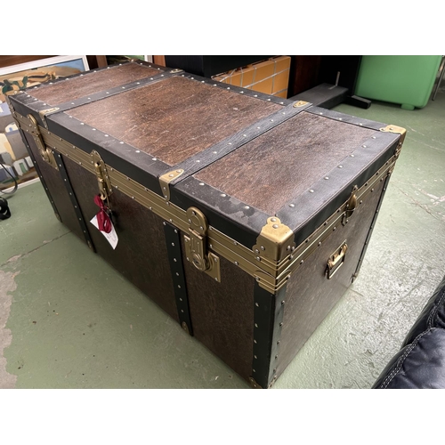 510 - Vintage Large Storage Chest/Trunk with Keylocks (110 W. x 53 D. x 54cm H.) - Taken Back on 2/7/2024