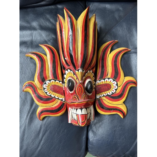 527 - Vintage Hand Made Evil Mask