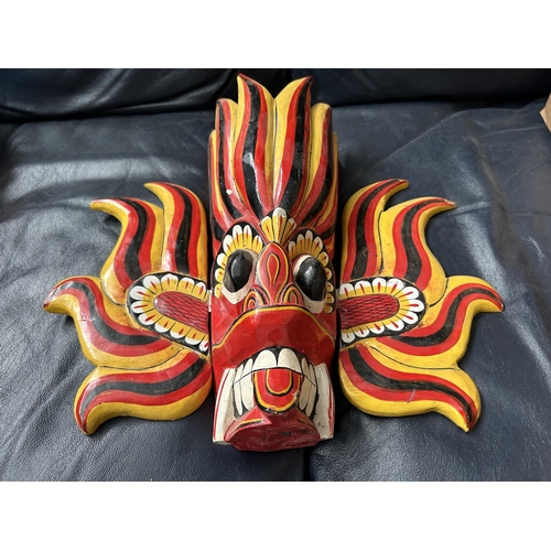 527 - Vintage Hand Made Evil Mask