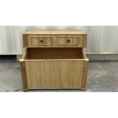 176 - Bamboo Trunk/Coffee Table (77 W. x 44 D. x 60cm H. - Unused but A/F - Missing x1 Handle)