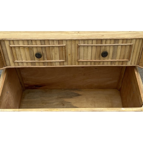 176 - Bamboo Trunk/Coffee Table (77 W. x 44 D. x 60cm H. - Unused but A/F - Missing x1 Handle)