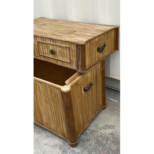 177 - Bamboo Trunk/Coffee Table (77 W. x 44 D. x 60cm H. - Unused but A/F - Missing Handles)