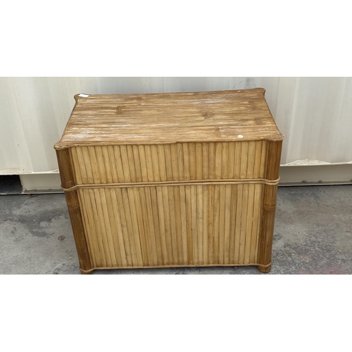 177 - Bamboo Trunk/Coffee Table (77 W. x 44 D. x 60cm H. - Unused but A/F - Missing Handles)