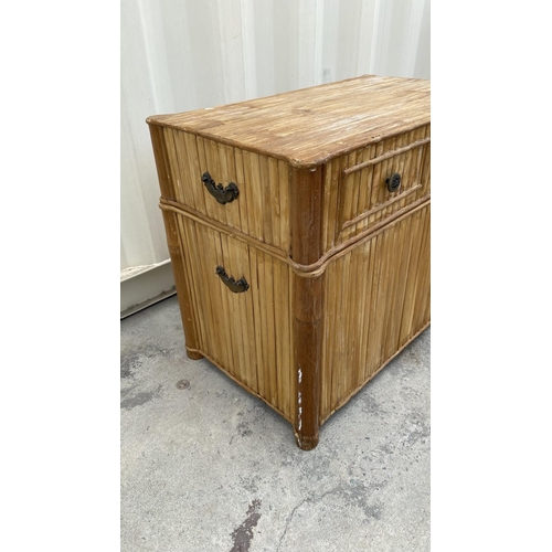 177 - Bamboo Trunk/Coffee Table (77 W. x 44 D. x 60cm H. - Unused but A/F - Missing Handles)