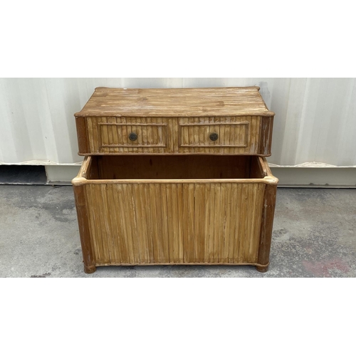 177 - Bamboo Trunk/Coffee Table (77 W. x 44 D. x 60cm H. - Unused but A/F - Missing Handles)