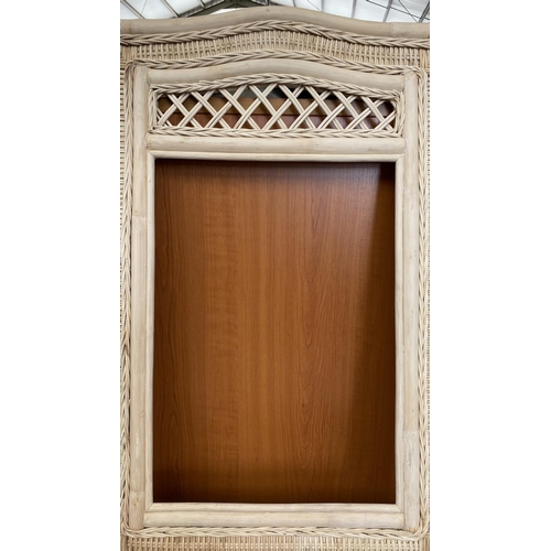 46 - Hand Made Natural Color Bamboo Wall Mirror (Unused - 59 x 86cm)