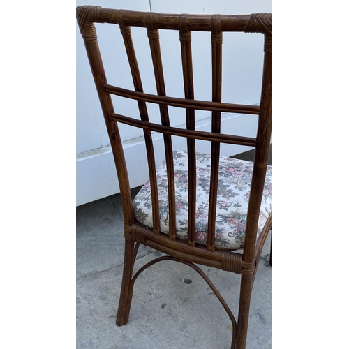 231 - Vintage 1970's Bamboo Cushioned Chair (Unused)