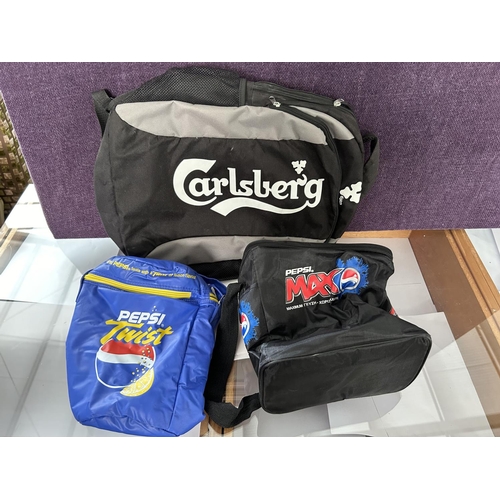 206 - Carlsberg Backpack with Pepsi and Pepsi Twist Bags