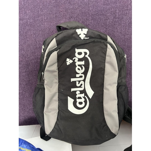 206 - Carlsberg Backpack with Pepsi and Pepsi Twist Bags