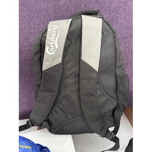 206 - Carlsberg Backpack with Pepsi and Pepsi Twist Bags