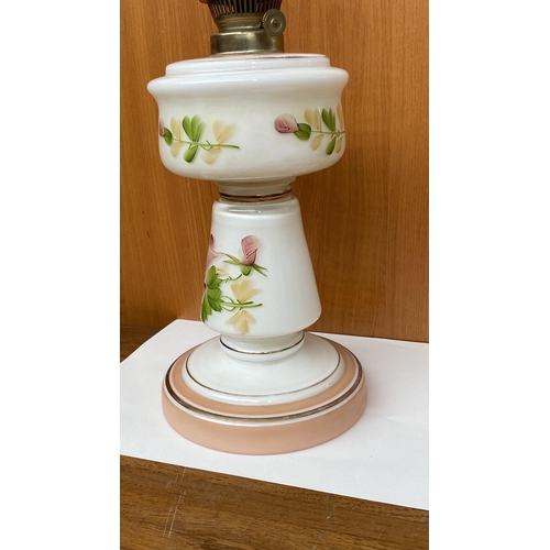 5 - Large Vintage Opaline Oil Lamp