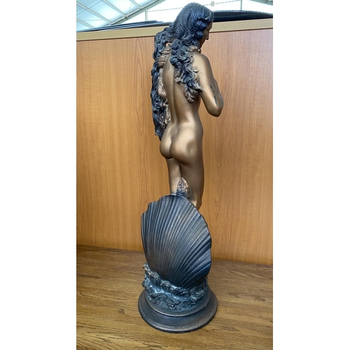 68 - The Birth of Venus Sculpture Made of Cold Cast Bronze - Combination of Bronze and Resin (68cm H.)