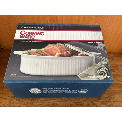 131 - French Corning Ware Oval Roasters/Casseroles in Box (Unused)