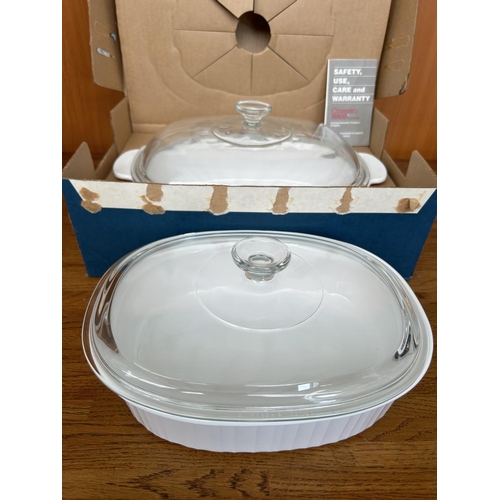 131 - French Corning Ware Oval Roasters/Casseroles in Box (Unused)