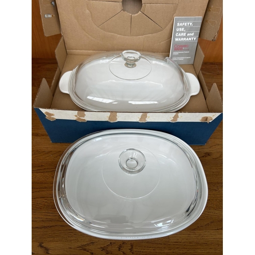 131 - French Corning Ware Oval Roasters/Casseroles in Box (Unused)