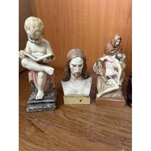 255 - Collection of 6 Ceramic Religious and Other Figurines