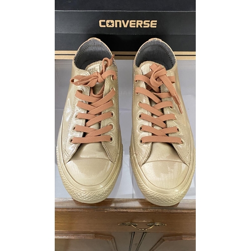 312 - Gold Low Top Converse All Star Trainers size 38 (Unused)