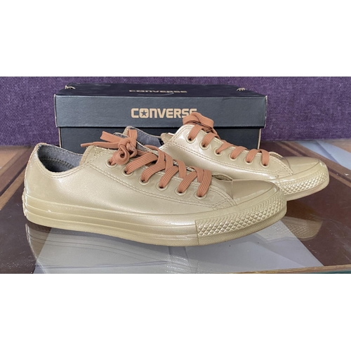 312 - Gold Low Top Converse All Star Trainers size 38 (Unused)