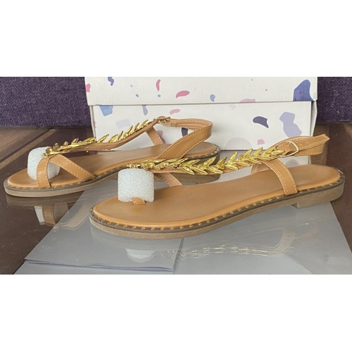 315 - Incanto Women's Camel Sandals Size 37 (Unused)