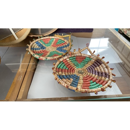 376 - Collection of Traditional Woven Cyprus Baskets and Sieves