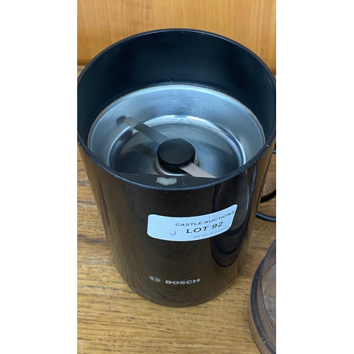 92 - Bosch Black Coffee Grinder with Stainless Chopping Blade