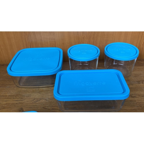 93 - Bormioli Rocco 7-Piece Set of Glass Dish Storage Containers with Lid