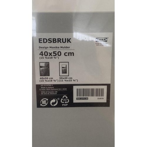 192 - x3 'Ikea Edsbruk' White Picture Frames (Unused - 40 x 50cm/each)