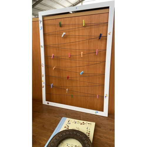 238 - Photo Frames (x3), Note Board and Recipe Book