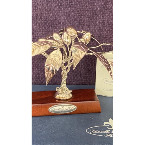 321 - Hand Crafted Gioielli Silver Olive Tree Together with Vintage Miniature Portrait of Little Boy