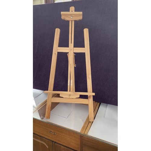 4 - Wooden Easel Painter's Stand (90cm H. - Unused)