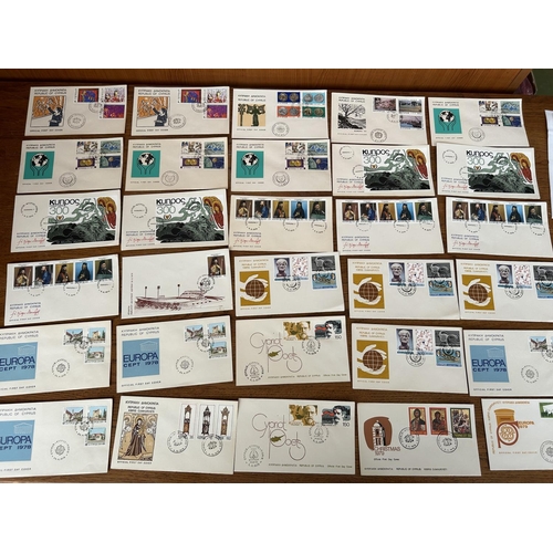 44 - x30 Cyprus Vintage Official and Other First Day Covers