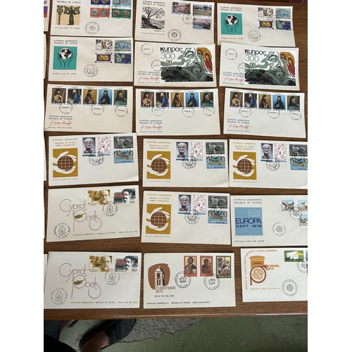 44 - x30 Cyprus Vintage Official and Other First Day Covers