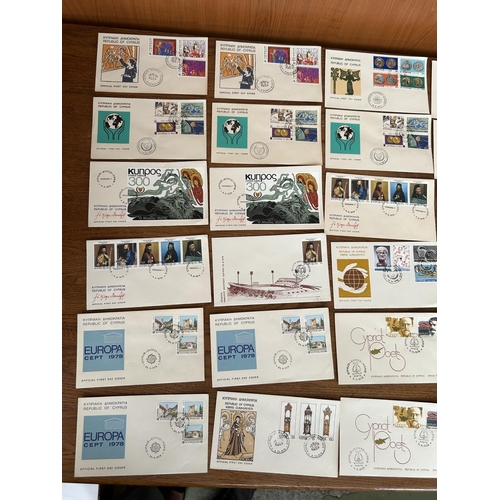 44 - x30 Cyprus Vintage Official and Other First Day Covers