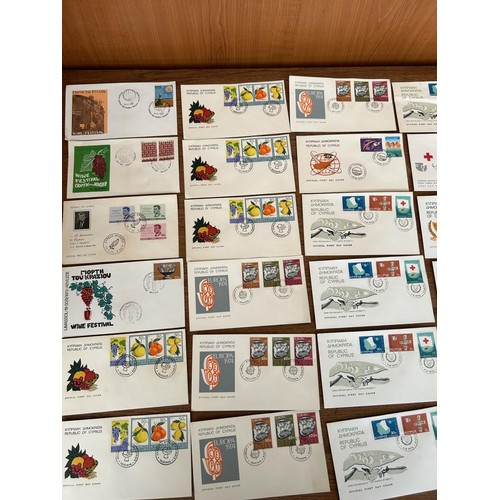 42 - x30 Cyprus Vintage Official and Other First Day Covers