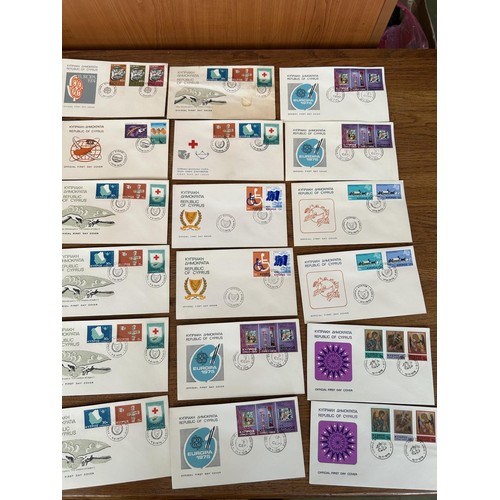 42 - x30 Cyprus Vintage Official and Other First Day Covers