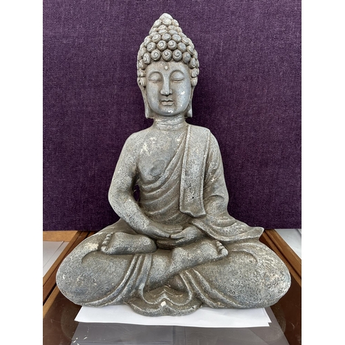 18 - Garden Synthetic Material Seated Buddha Statue (48cm H.)