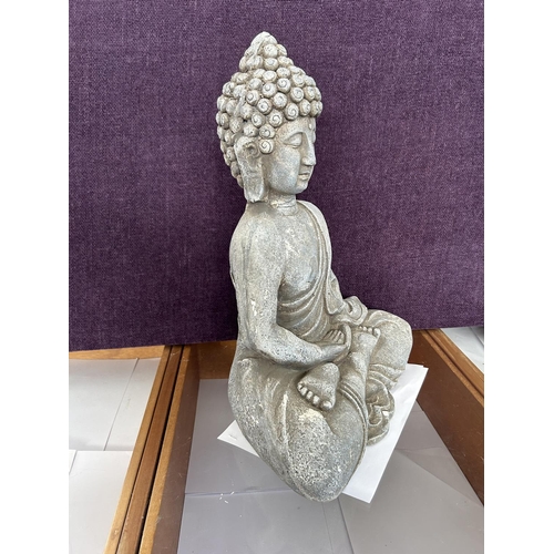 18 - Garden Synthetic Material Seated Buddha Statue (48cm H.)