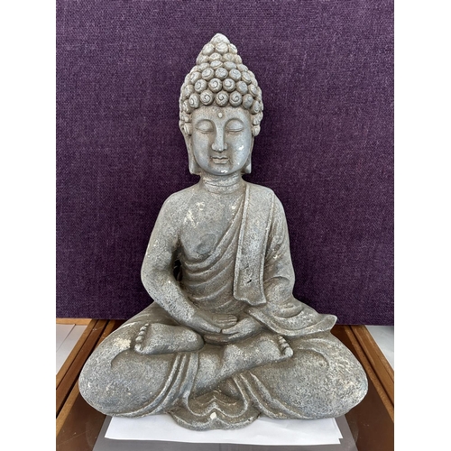 18 - Garden Synthetic Material Seated Buddha Statue (48cm H.)