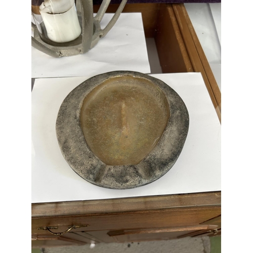 24 - Garden Mini Concrete Glazed Ashtray and Metal Candle Holder with Handle