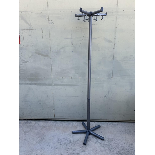 27 - Lightweight Aluminium Self Standing Modern Entrance Cloth Hanger (175cm H.)