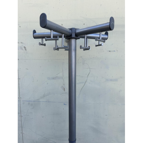 27 - Lightweight Aluminium Self Standing Modern Entrance Cloth Hanger (175cm H.)