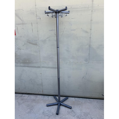 27 - Lightweight Aluminium Self Standing Modern Entrance Cloth Hanger (175cm H.)