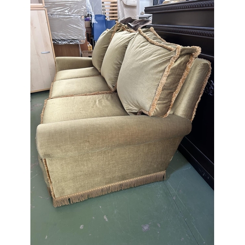 362 - Vintage Gold Color 3-Seat Sofa with Extra Covers (Match with Previous Lot)