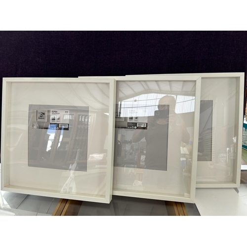 387 - x4 'Ikea Ribba' Picture Frames (x3 (50 x 50cm), x1 (40 x 50cm))