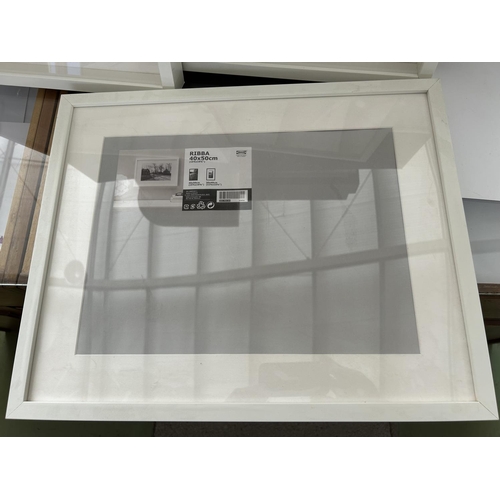 387 - x4 'Ikea Ribba' Picture Frames (x3 (50 x 50cm), x1 (40 x 50cm))