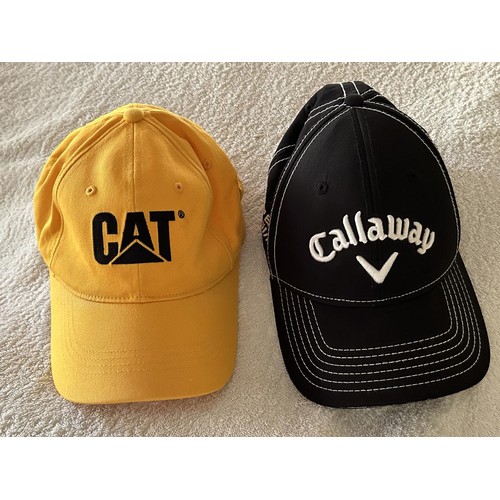 71 - Caterpillar CAT Yellow Trademark Caphat and a Callaway Golf Odyssey Black Cap (Unused)