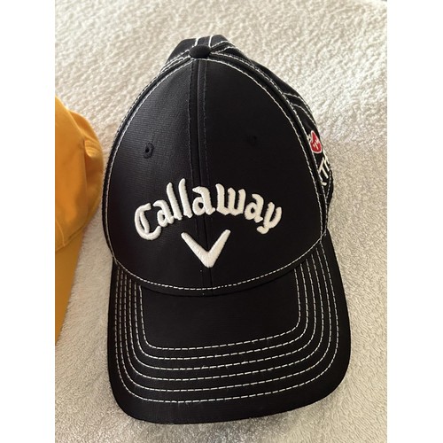 71 - Caterpillar CAT Yellow Trademark Caphat and a Callaway Golf Odyssey Black Cap (Unused)