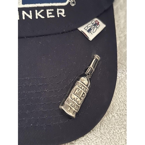 72 - Major League Beer Drinker Hat with Opener and a New York Embroidered logo Baseball  Cap (Unused)