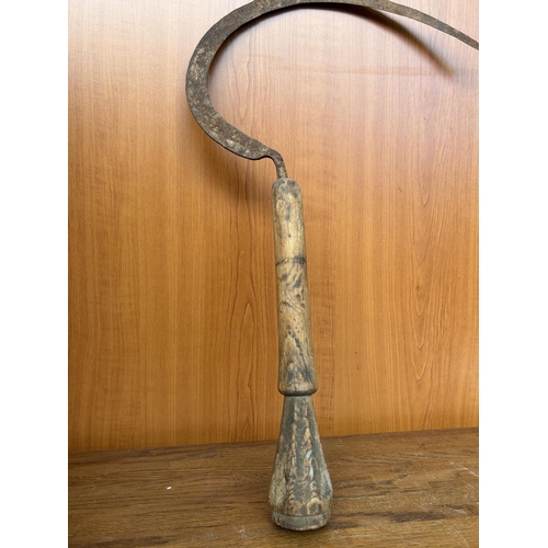 210 - Antique Hand Held Sickle Scythe